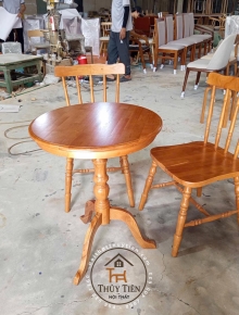 ❤️Bàn tròn cổ điển kết hợp cùng ghế 7 nan giản dị mà chắc chắn-một bộ đôi mộc mạc nhưng tinh tế, mang lại không gian ấm cúng và gần gũi cho mọi góc nhà🍀🍀