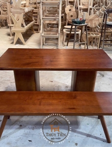 ❤️ Trả khách bàn và ghế băng theo mẫu khách, kích thước 1.4m gỗ Ash🍀🍀