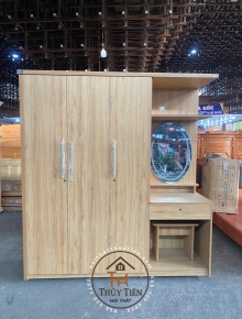 Tủ quần áo MDF mẫu mới kèm bàn trang điểm