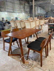 BỘ BÀN ĂN CHÂN V NHỎ GỌN THÁO RỜI CHÂN ĐƯỢC