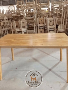 Bàn ăn lunar tròn & chữ nhật gỗ cao su 