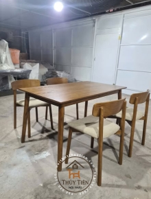 Bộ bàn ghế gỗ ash cao cấp