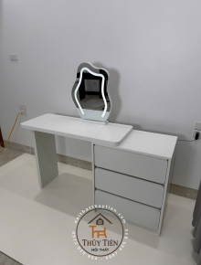 Bàn Trang Điểm, Bàn Phấn Đa Năng Gương Led Cảm Ứng  gỗ MDF lõi xanh loại chống ẩm ko phải loại thường