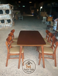 Bộ bàn ăn mango 4 ghế 6 ghế gỗ cao su tự nhiên giá rẻ