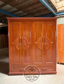 Mẫu tủ quần áo xoan phủ