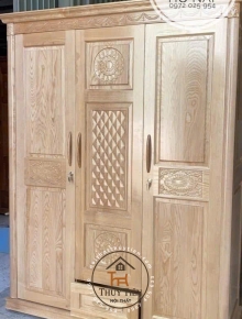 Tủ quần áo gỗ sồi tự nhiên