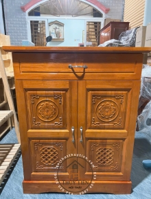 Tủ giày dép gỗ cao su tự nhiên ngang 80cm