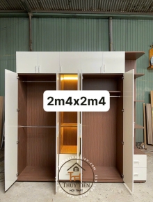 Mẫu tủ quần áo MDF lõi xanh toàn bộ chống ẩm giá tận xưởng