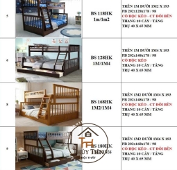 Tổng hợp mẫu giường tầng ạ 