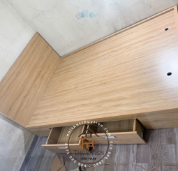 Giường ngủ gỗ MDF lõi xanh đơn giản hiện đại dày 17mm 2 hộc kéo