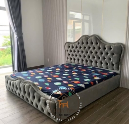 Giường bọc nỉ nhung m6 và m8 