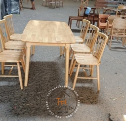 BỘ BÀN ĂN CAO SU 7 NAN - BA7N 006