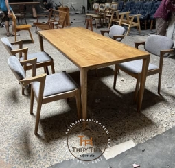 Bộ bàn ăn bàn neva kết hợp ghế Z gỗ ash 