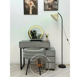Bàn trang điểm mặt kính kèm ghế gương