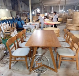 Bộ bàn ăn Mango kết hợp với bàn chân V