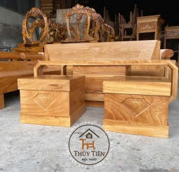 Bàn ghế sofa góc kim cương 