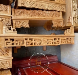 Trang thờ treo tường gỗ gõ đỏ