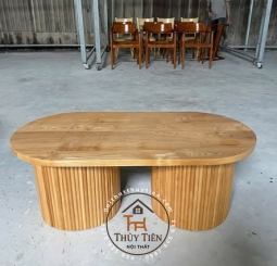 BÀN TRÀ SOFA MẶT OVAL TINH TẾ VÀ THANH MẢNH