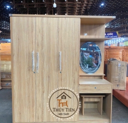 Tủ quần áo MDF mẫu mới kèm bàn trang điểm