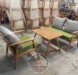 SET SOFA TAY NHỌN PHỐI 2 MÀU