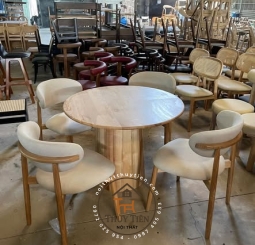 Set bàn ăn tròn 4 ghế