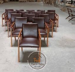 Ghế  Haly gỗ cao su phù hợp quán Cà phê 