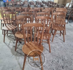 Ghế tiện trúc gỗ cao su 