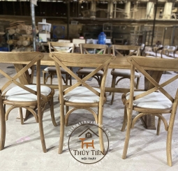 ​ Bộ Bàn Ăn Bistro + Bàn Chân Chữ X – Tinh Tế Cho Không Gian Hiện Đại   ​