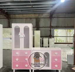 ​ Cặp tủ trẻ em tone hồng trắng siêu xinh – Vừa đáng yêu vừa tiện dụng   ​