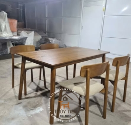 Bộ bàn ghế gỗ ash cao cấp