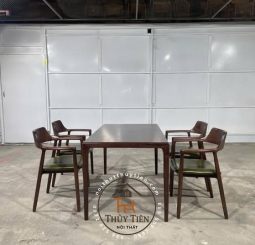 Bộ bàn ghế gỗ ash cao cấp- 002