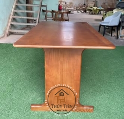Bàn ghế bàn học gỗ tự nhiên chân chữ T