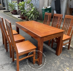 Bộ bàn ăn gỗ căm xe Bộ bàn ăn gỗ căm xe
