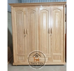 Tủ quần áo gỗ sồi màu tự nhiên Tủ quần áo gỗ sồi màu tự nhiên