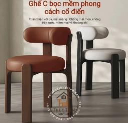 Ghế tựa ăn cơm Granite gỗ kiểu Pháp, đẳng cấp sang trọng, phong cách tối giản nhẹ nhàng gỗ ash cao cấp