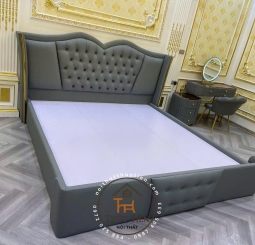 Giường bọc da hàng thiết kế đẹp xịn ạ