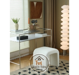 Ghế đôn ngồi bàn trang điểm đệm êm ái decor phòng ngủ thiết kế mới lạ sang trọng
