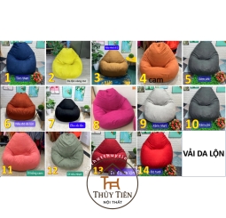 Ghế lười hạt xốp da lộn 