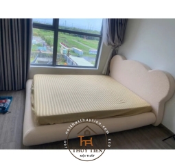 Giường kẹo dẻo bọc nệm xung quanh chống va đập kèm đầu giường
