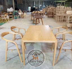 Bộ bàn ăn Neva cao cấp mặt nệm- BBANV 002