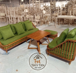 BỘ SOFA KBH BOCK VẢI NỈ XANH
