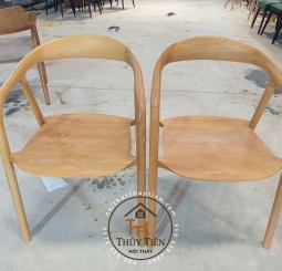 Ghế neva có tay mặt gỗ