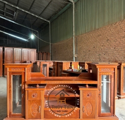 Kệ tivi gỗ xoan phủ 