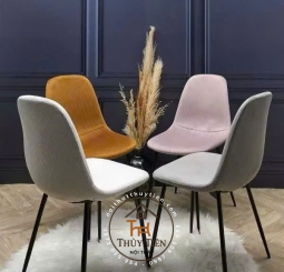 Ghế Eames ghế ăn sang trọng, ghế cà phê, ghế văn phòng chân sắt chắc chắn, ghế trang điểm