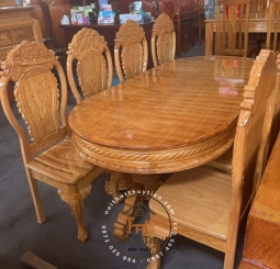 Bàn ăn gỗ gõ đỏ 100% 