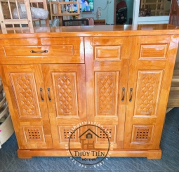Tủ giày dép gỗ cao su ngang 1m2 
