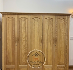 Tủ quần áo sồi  tự nhiên ngang 2m2 