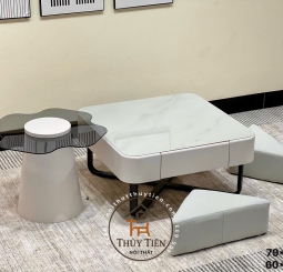 Bàn cặp vuông kèm 2 đôn sẵn kho