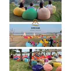 Ghế lười hạt xốp vỏ ghế chất liệu vải kate chống thấm cao cấp size lớn nhiều màu sắc