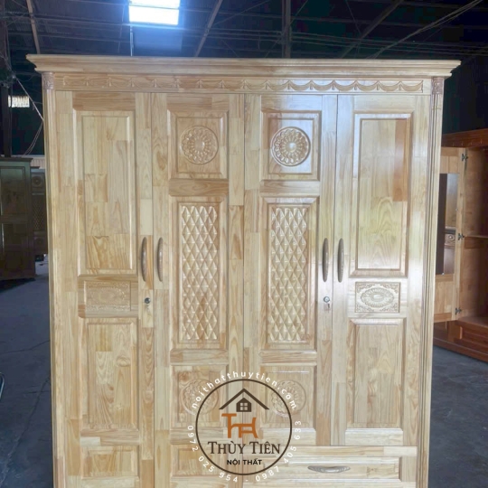 Tủ quần áo gỗ thông- TQAGT 006